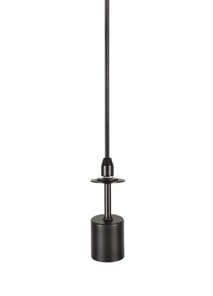 # 70084-11 One-Light Hanging Pendant Ceiling Light with Transitional Bell Fabric Lamp Shade, Brown, 16" width