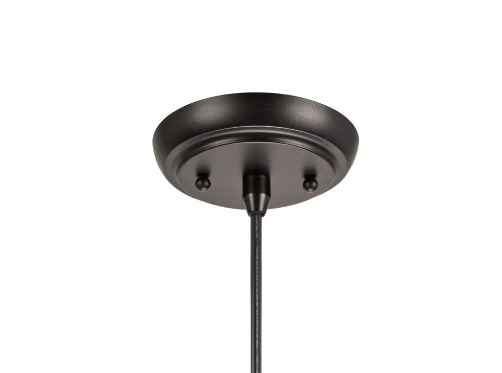 # 70093 One-Light Hanging Pendant Ceiling Light with Transitional Bell Fabric Lamp Shade, Two-Toned Textured Black, 13" W