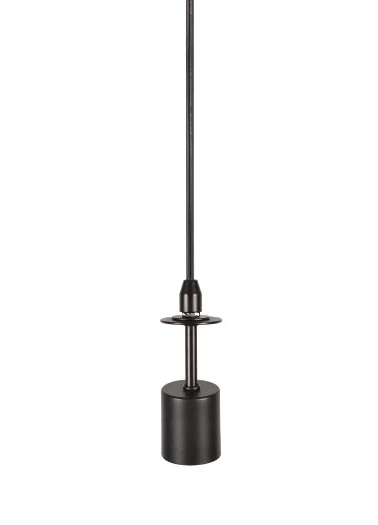 # 70101 One-Light Hanging Pendant Ceiling Light with Transitional Bell Lamp Shade in an Off White Textured Fabric, 14" W