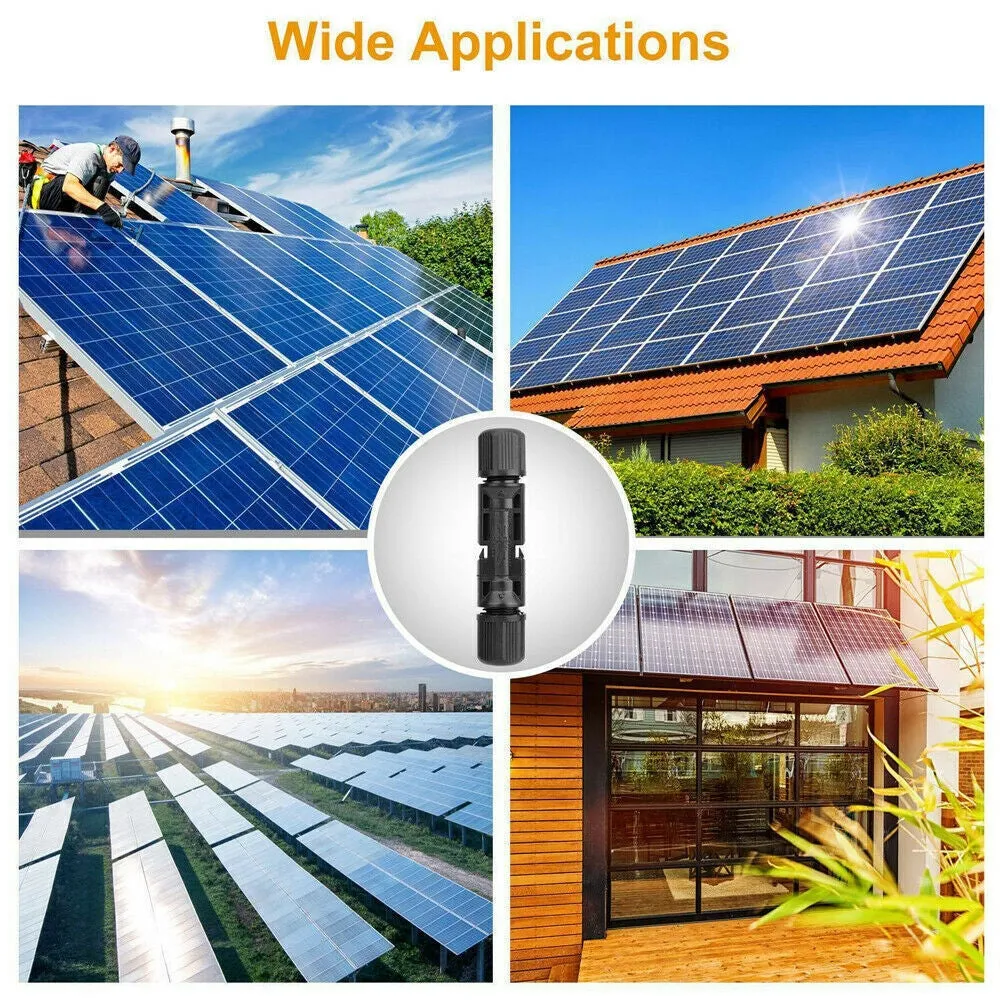 10 Pairs Solar Panel Connectors | 30A Line Plug Socket | Male & Female | IP67 PV Cable