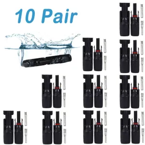 10 Pairs Solar Panel Connectors | 30A Line Plug Socket | Male & Female | IP67 PV Cable