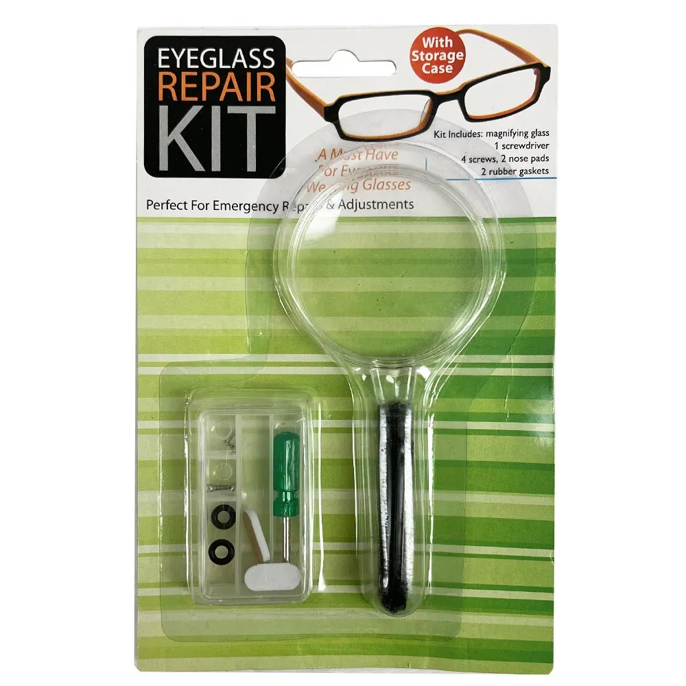 10Pc Eyeglass Repair Kit Screw Nut Nose Pad Screwdriver Optical Tools Sunglasses