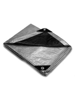 12' x 16' Heavy Duty Silver/Black Poly Tarps (10 mil)