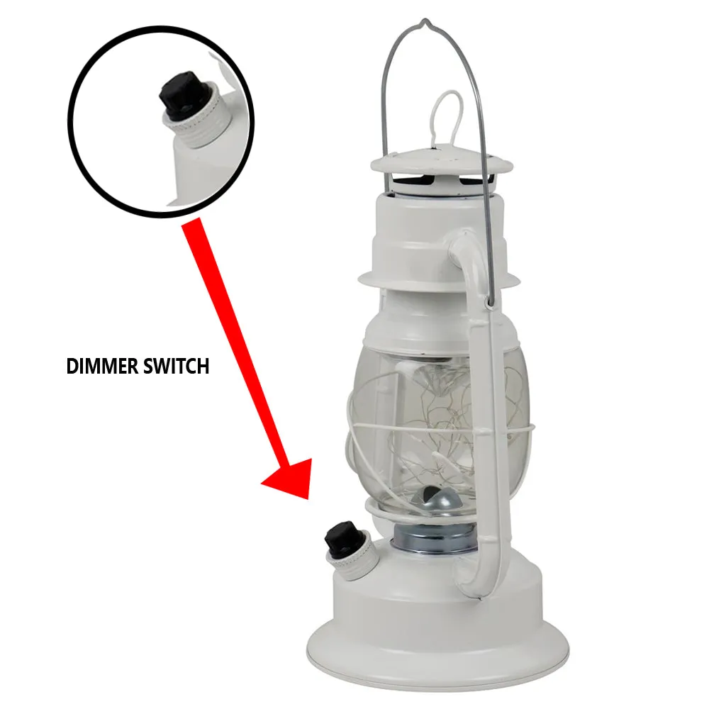 12" Hurricane Lantern 18-LED Lights Dimmer Switch Emergency White Lamp Camp Home