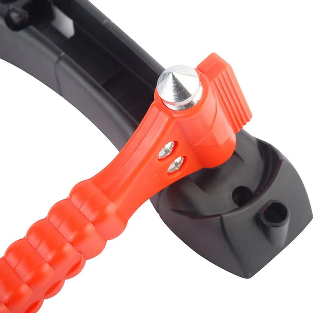 2 in 1 Mini Car Safety Hammer Life Saving Escape Emergency Hammer Seat Belt Cutter Window Glass Breaker Car Rescue Red Hammers