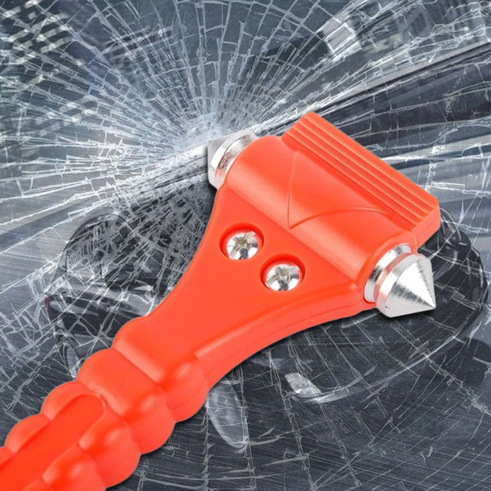 2 in 1 Mini Car Safety Hammer Life Saving Escape Emergency Hammer Seat Belt Cutter Window Glass Breaker Car Rescue Red Hammers