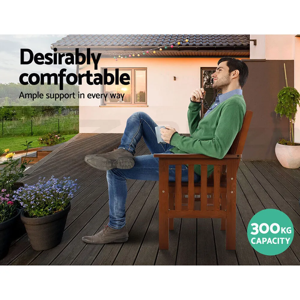 2 Seater Outdoor Setting - Wooden Swing Chair with Table