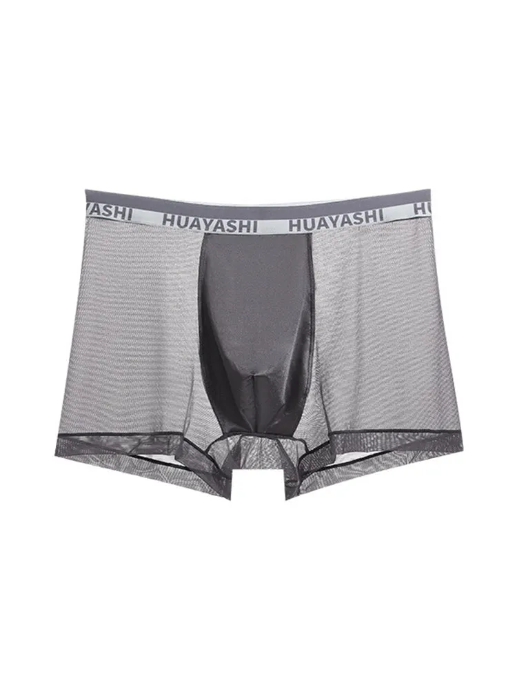 3 Pack Men's Ice Silk Seamless Breathable Quick-Drying Trunks