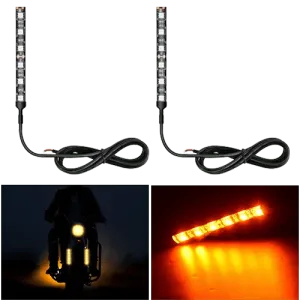 3.5 Inch 6-5050-SMD Amber LED Light Strip 2PCS