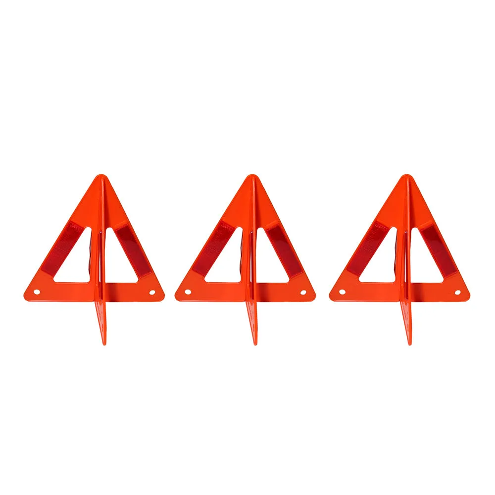 3X Emergency Warning Triangle Auto Car Breakdown Red Reflective Safety Road Sign