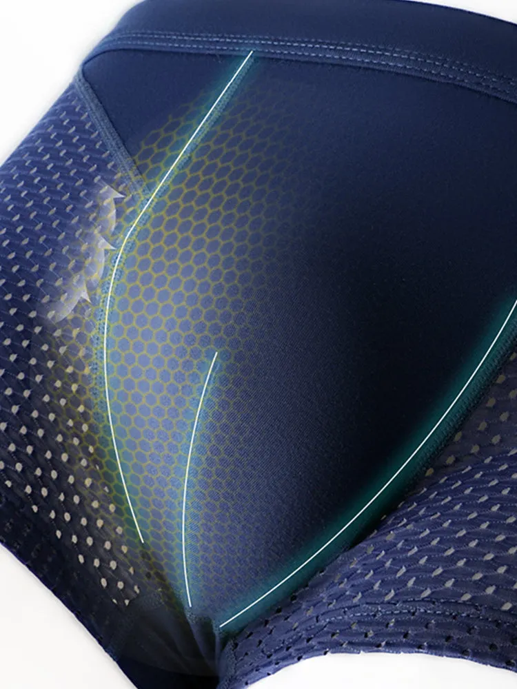 4 Pack Mens Ice Silk Cooling Mesh Trunks