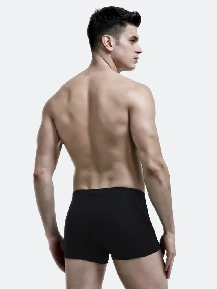 4 Pack Mens Ice Silk Cooling Mesh Trunks
