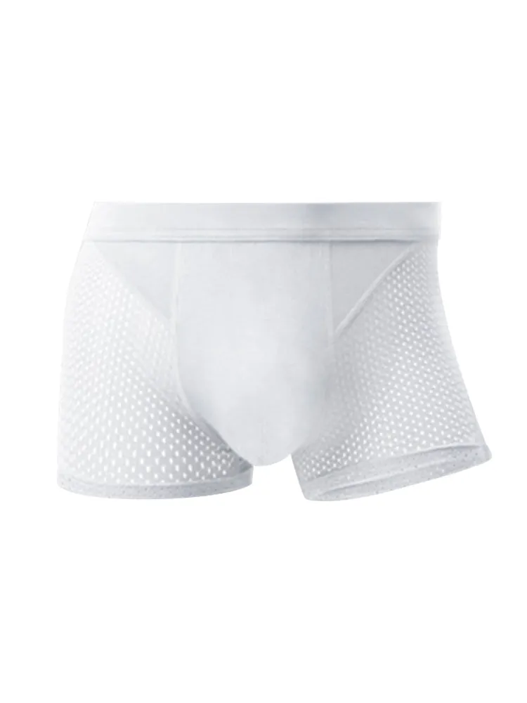 4 Pack Mens Ice Silk Cooling Mesh Trunks
