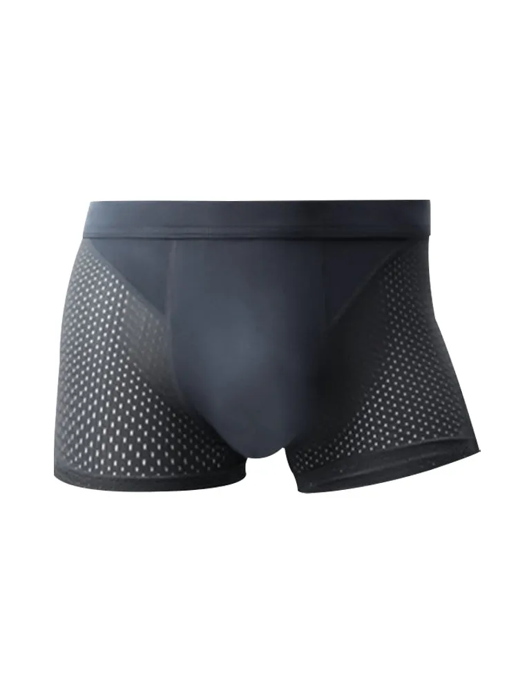 4 Pack Mens Ice Silk Cooling Mesh Trunks