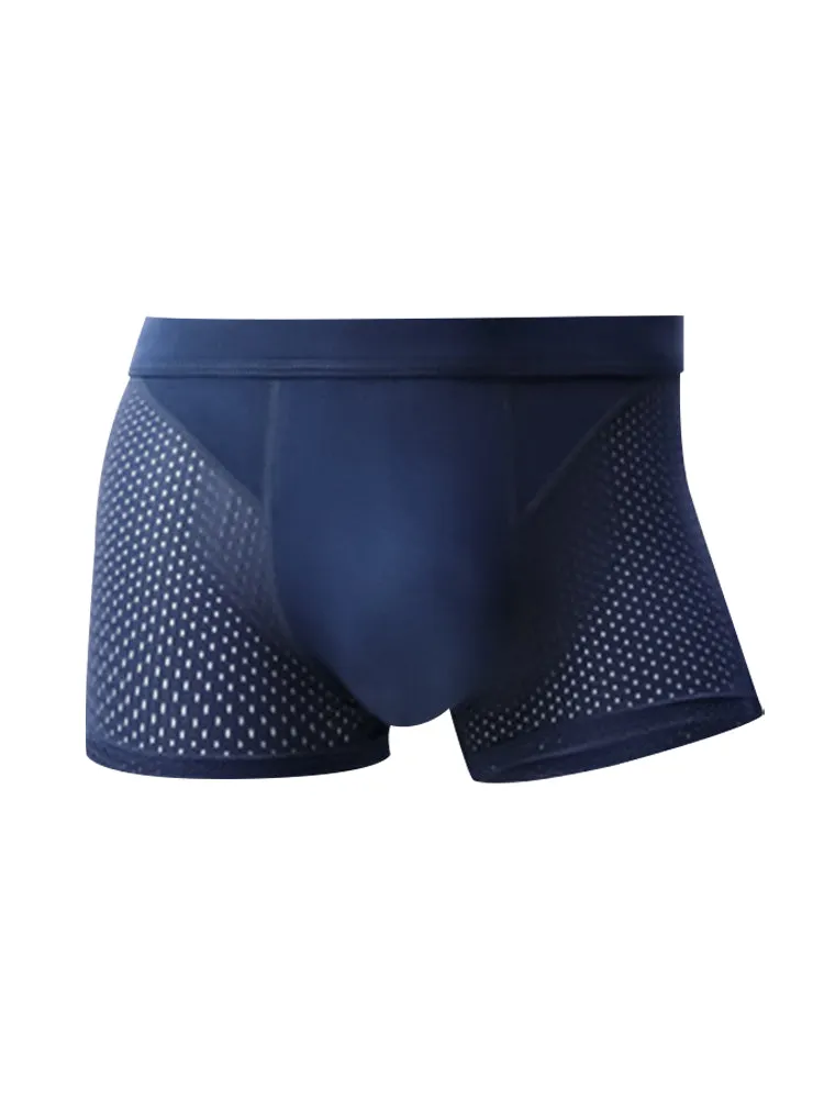 4 Pack Mens Ice Silk Cooling Mesh Trunks