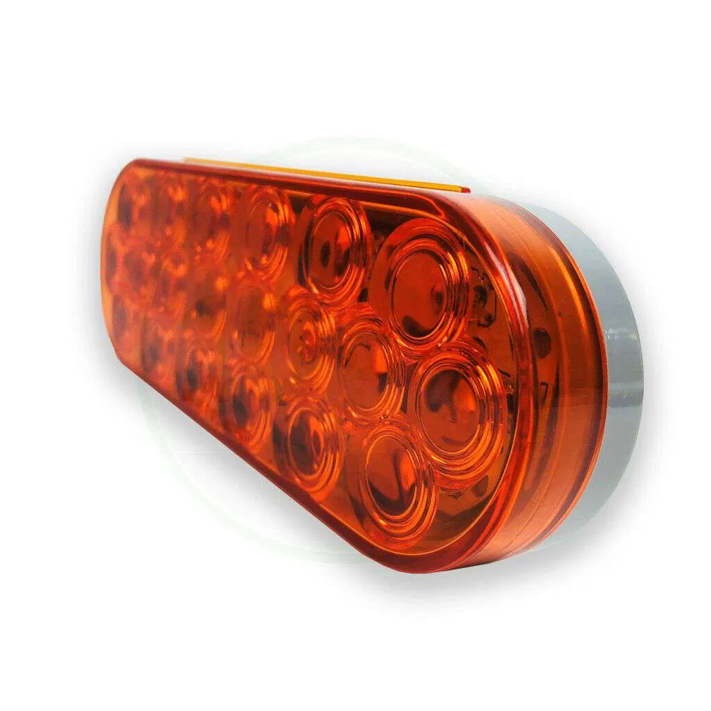 6" Oval F/P/T Amber 20 LED Signal Lighting | LED60Y