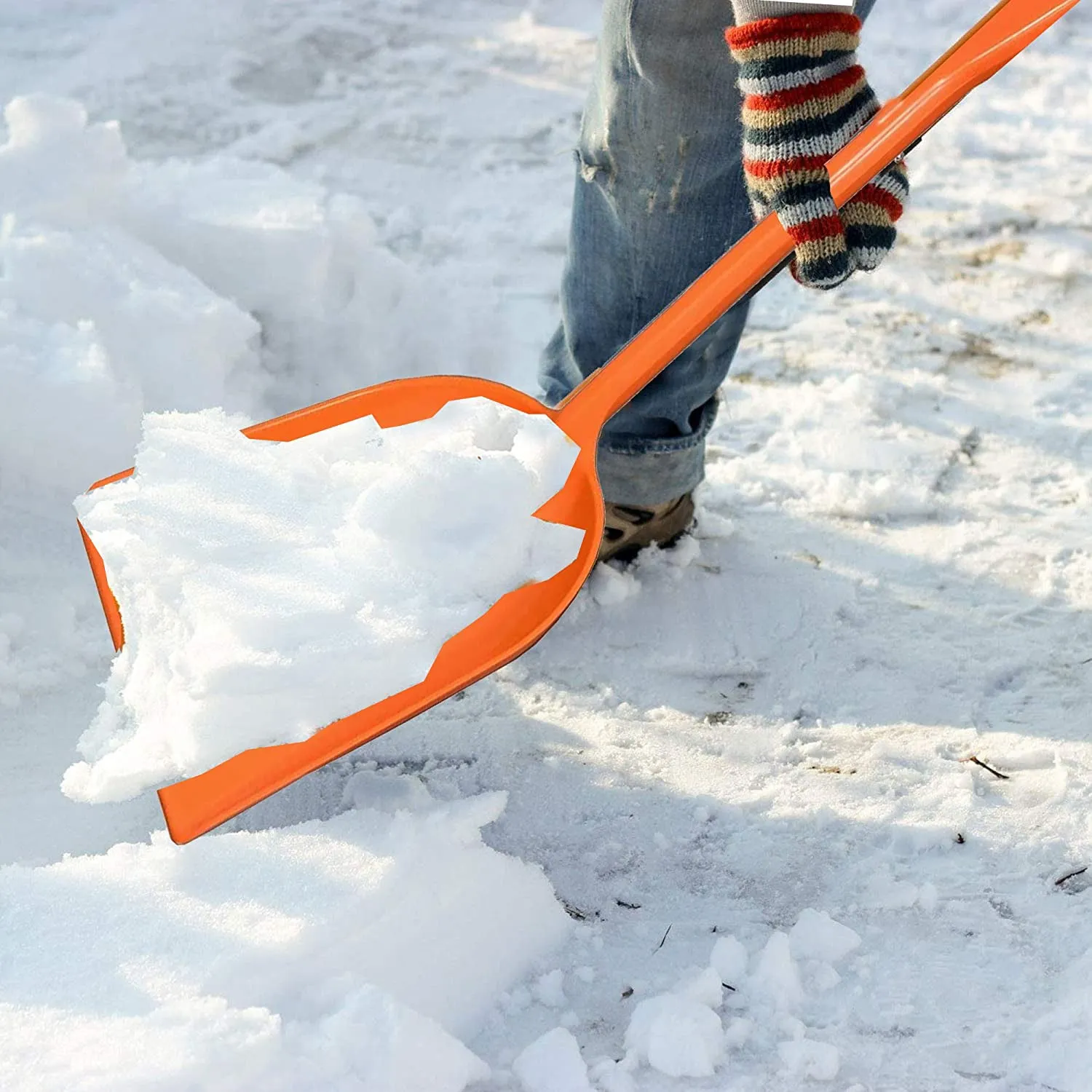 Ashman Plastic Snow Shovel with Durable Multi-Purpose Snow Plastic Shovel. (6 Pack)