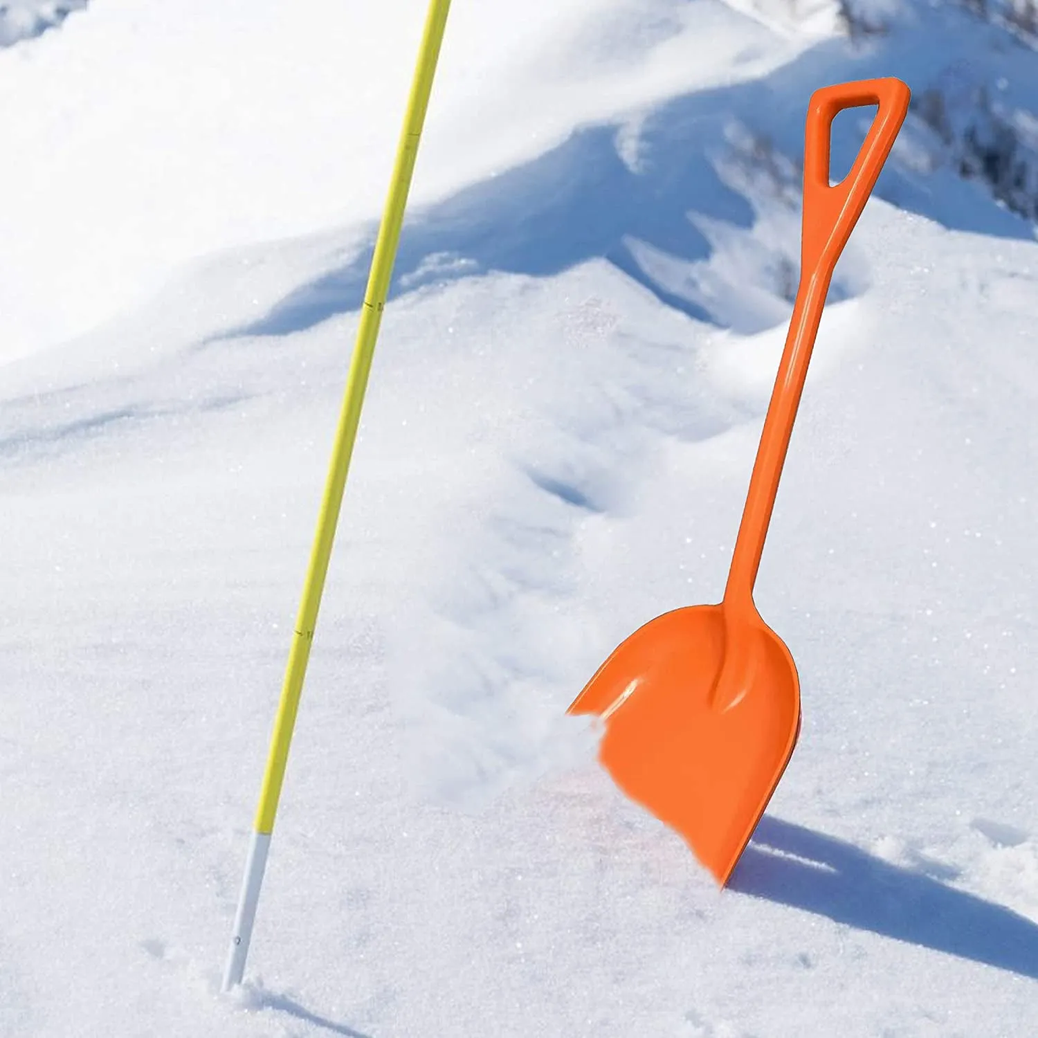 Ashman Plastic Snow Shovel with Durable Multi-Purpose Snow Plastic Shovel. (6 Pack)