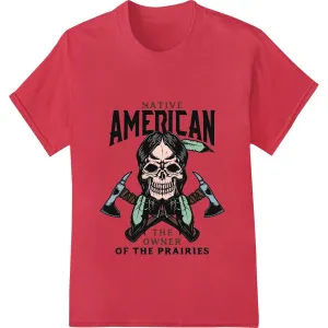 Bold Native American Skull Prairie Owner Tribal Design