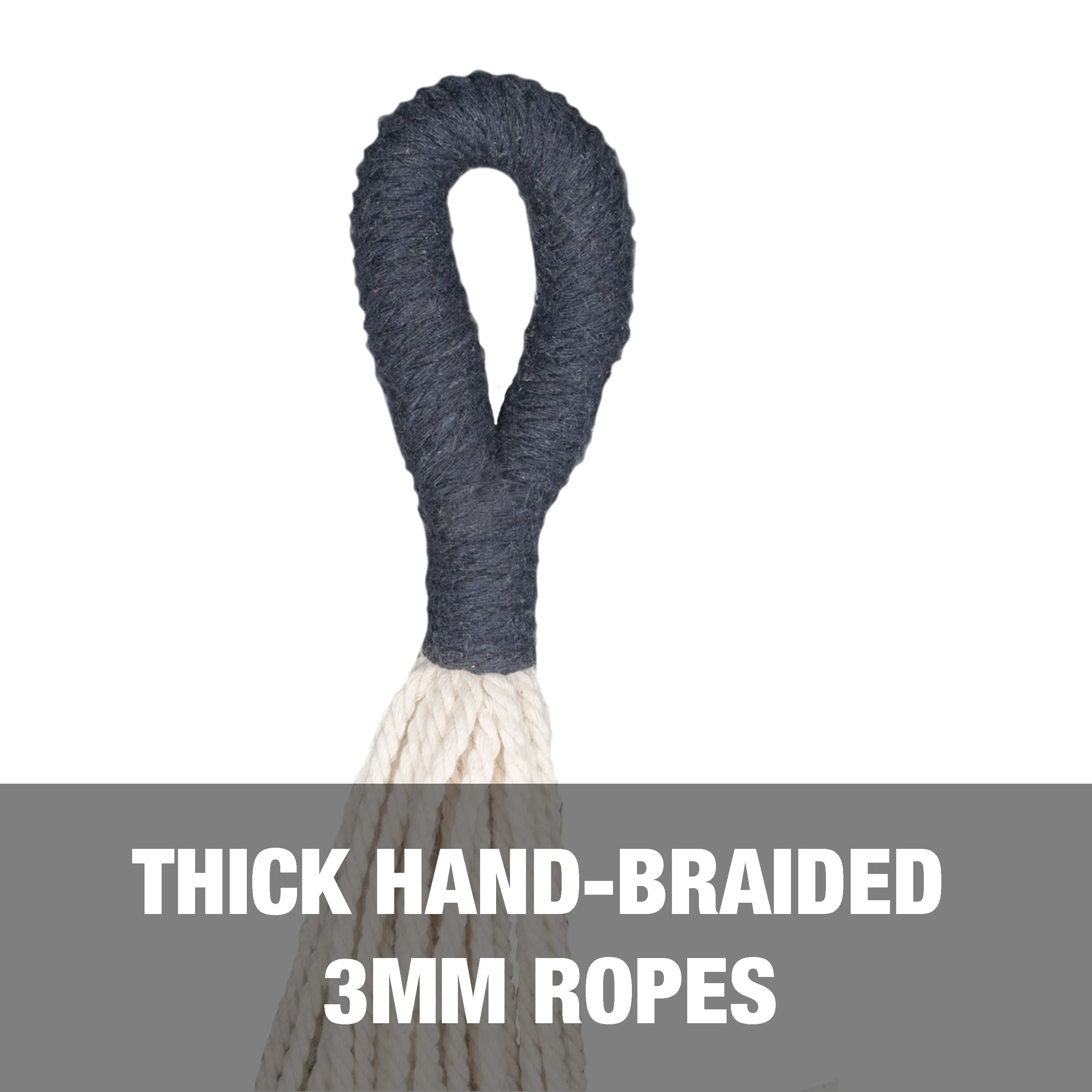 Brazilian Style Rope Hammock w/ Hanging Hardware | 34-in. Wide | 350 Lb. Capacity