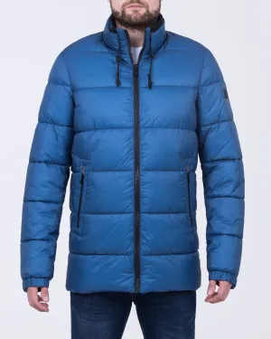 Cabano Tall Hoodless Puffer Jacket (ocean blue)