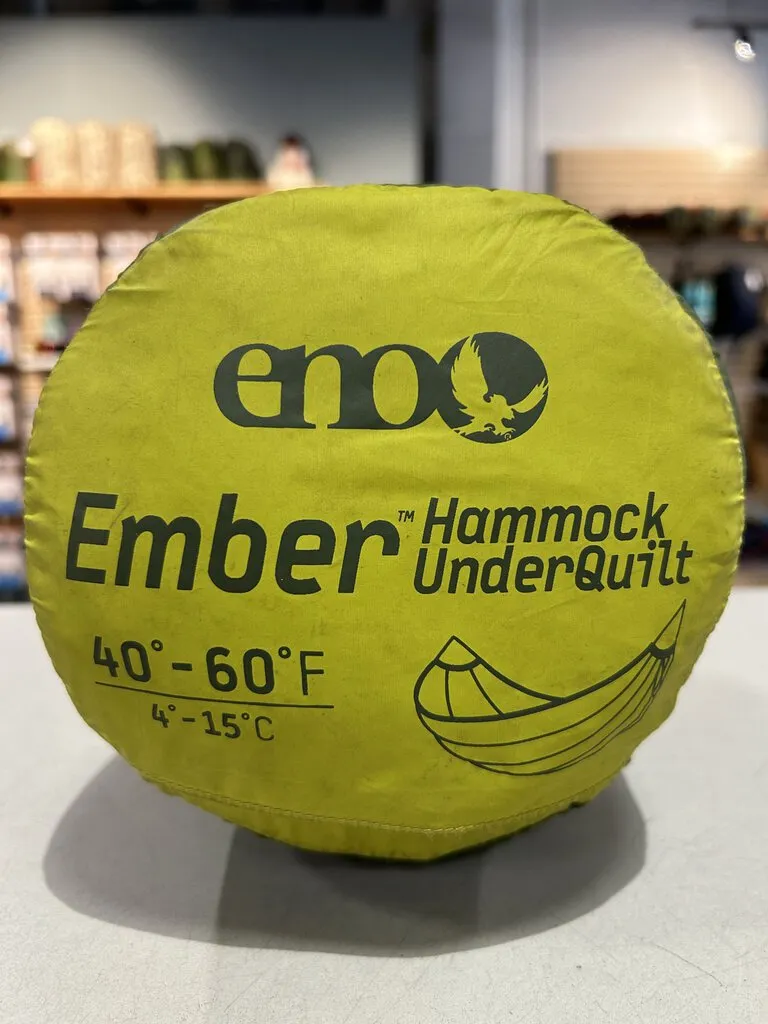 Eno Ember Hammock UnderQuilt, Green/Yellow, 40 - 60 Degrees F