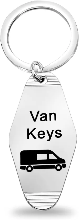 FOTAP Van Keys Keychain Camping Keychain RV keychain Ford Transit Camper Gift Camping Lover Gift Camping Fan gift Camper Gift
