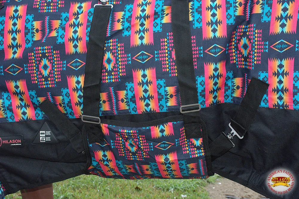 Hilason 1200D Ripstop Waterproof Turnout Winter Horse Blanket Aztec