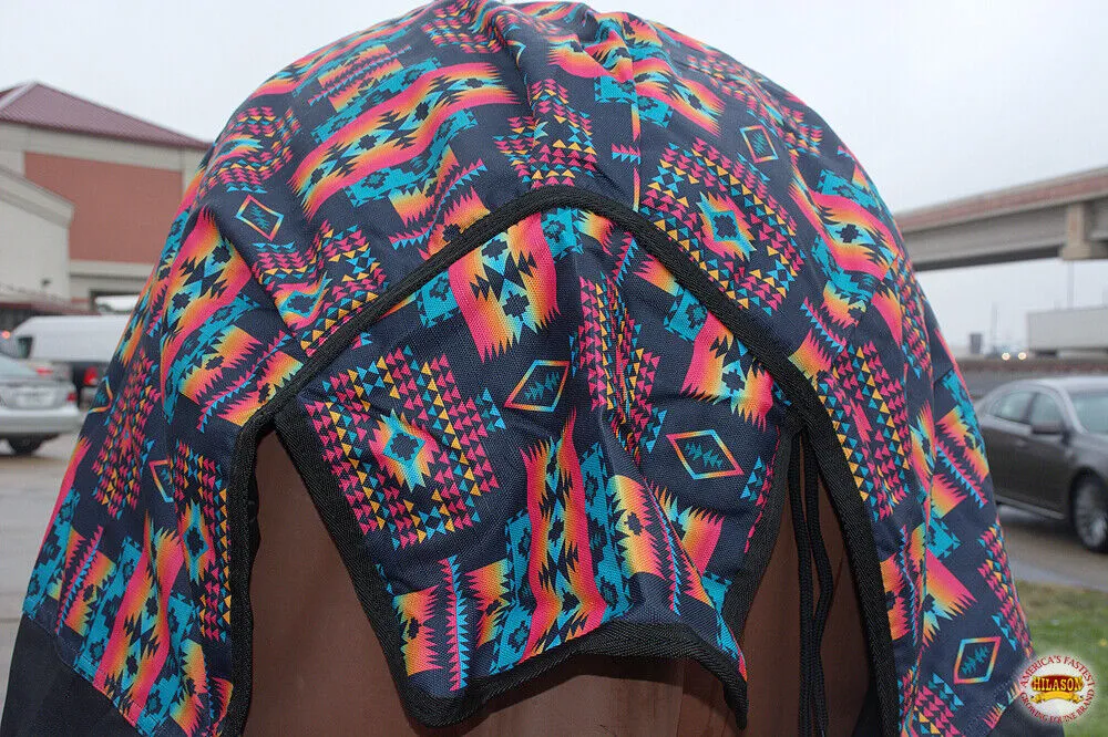 Hilason 1200D Ripstop Waterproof Turnout Winter Horse Blanket Aztec