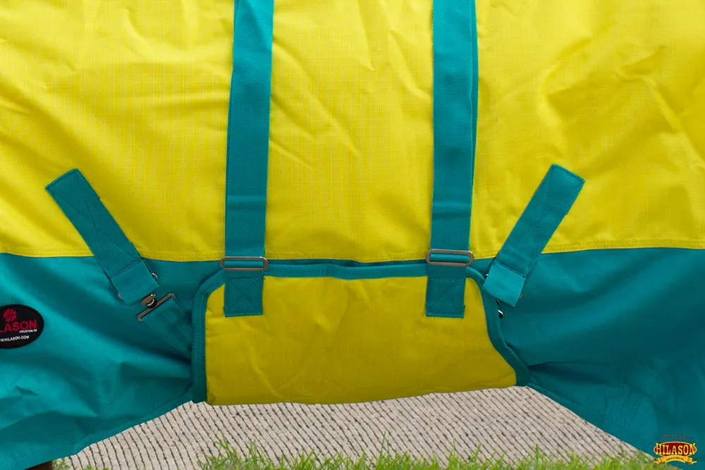 Hilason 1200D Winter Waterproof Turnout Horse Blanket Belly Wrap Yellow