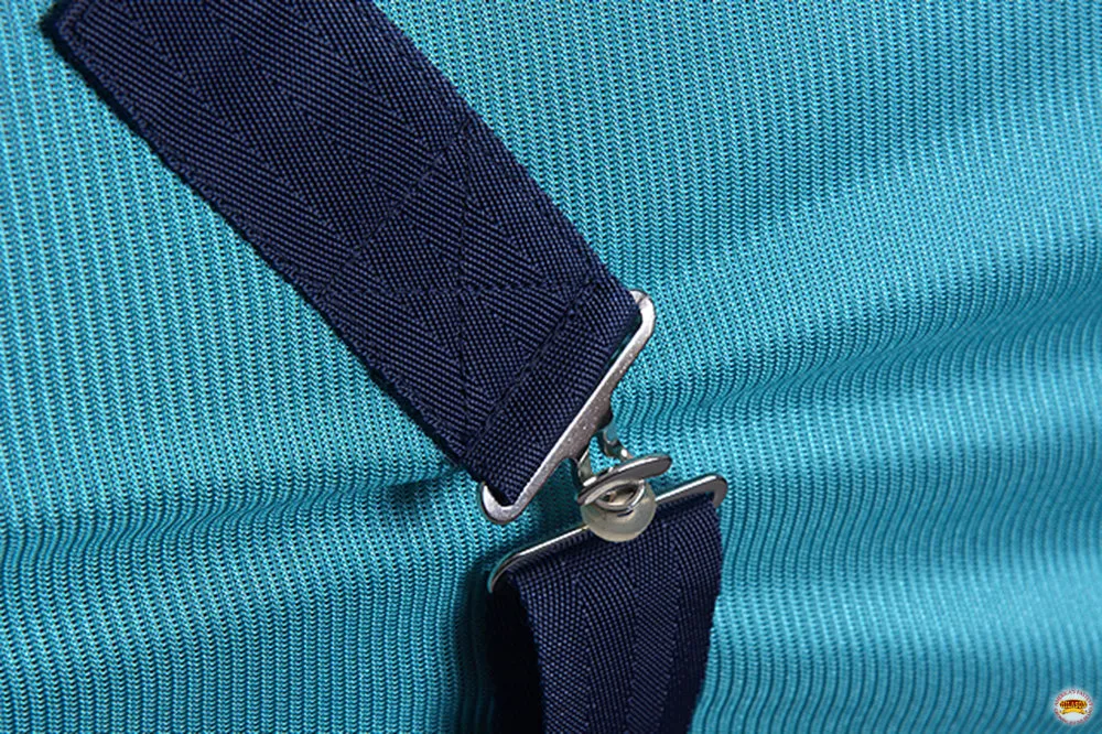 Hilason Western Horse Light Weight Comfort Durable Poly Fly Sheet Black Turquoise