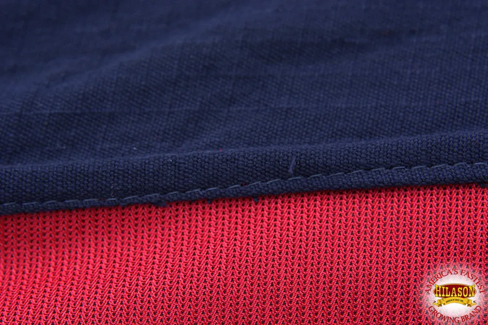 Hilason Western Horse Light Weight Comfort Durable Poly Fly Sheet Navy Blue & Red