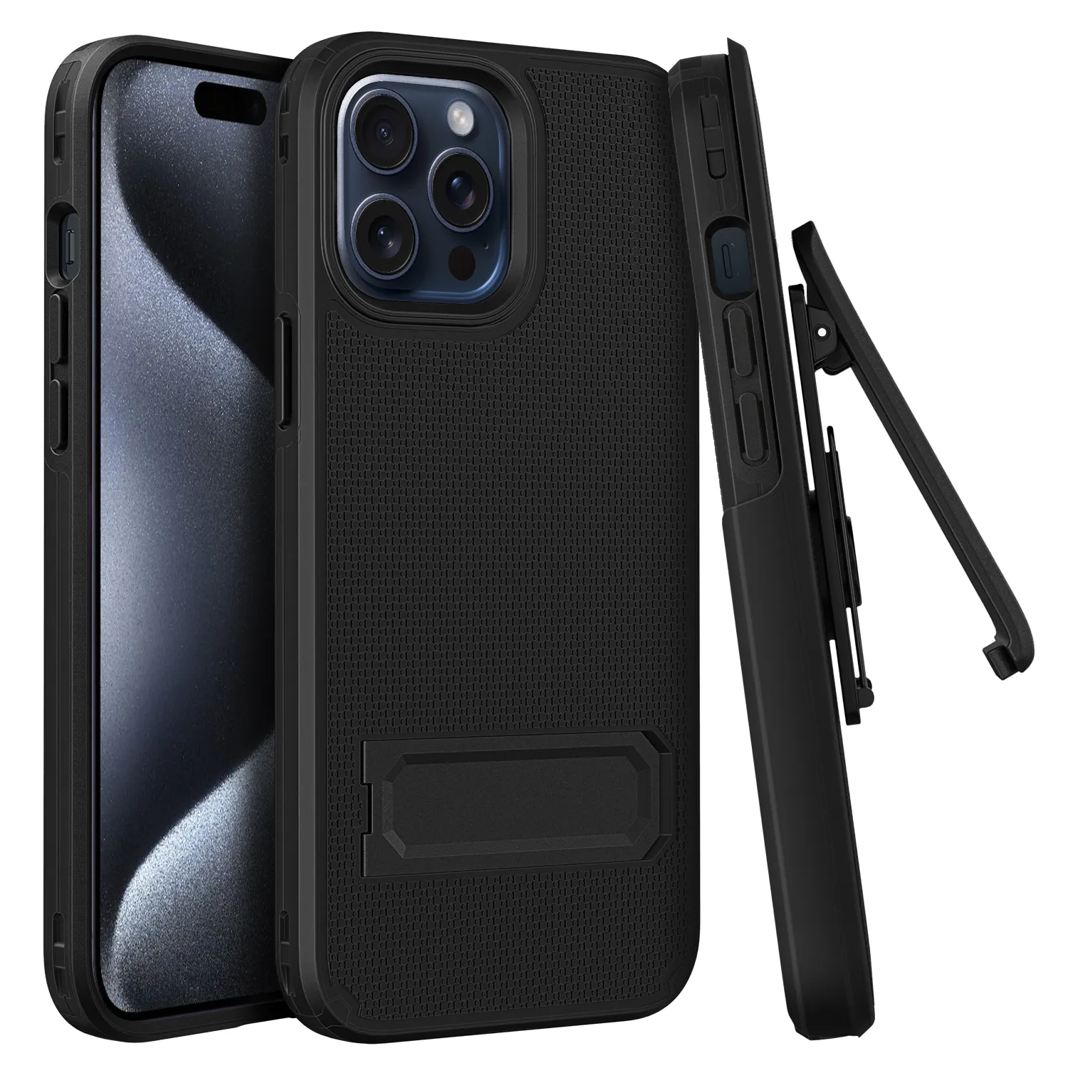 Holster Case with Belt Clip for iPhone 15 Pro Max