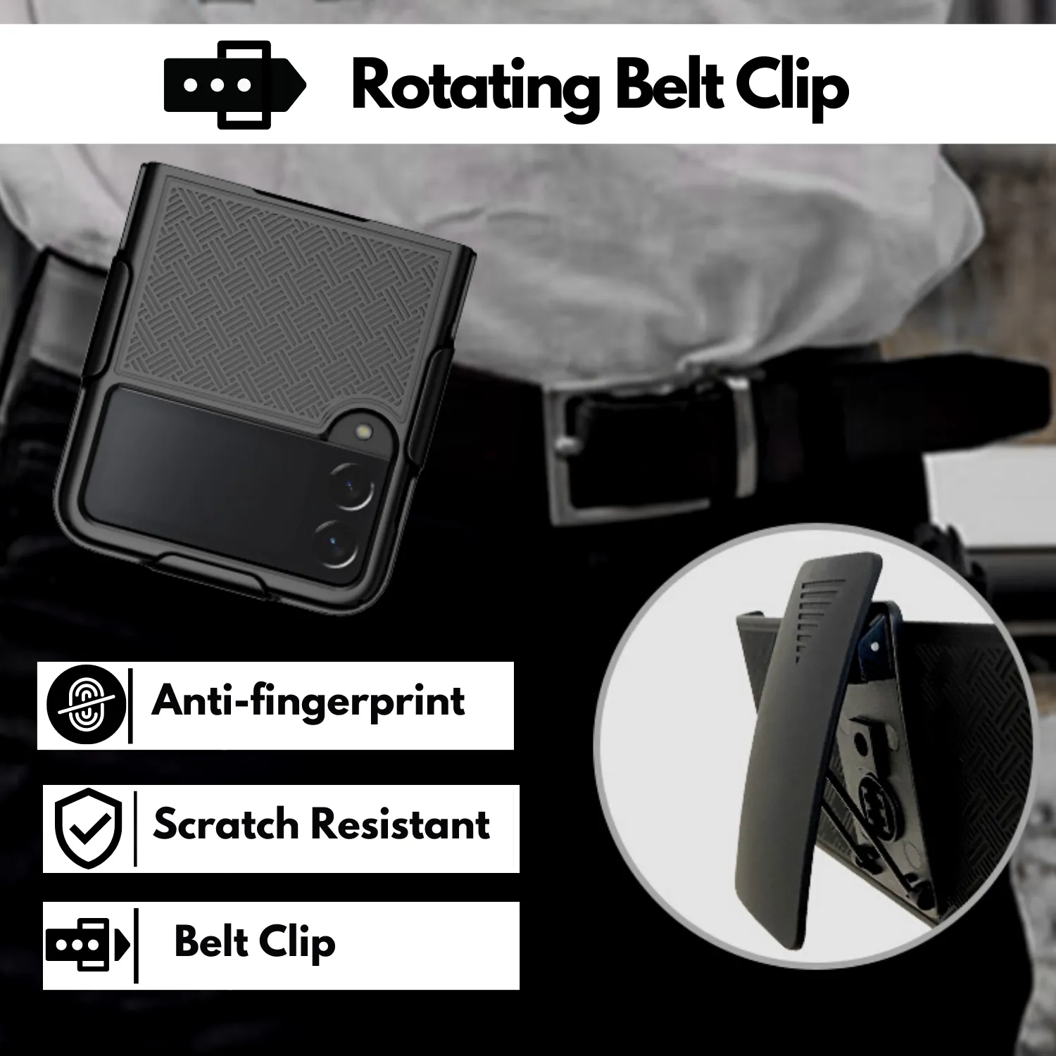 Holster Case with Belt Clip for Samsung Galaxy Z Flip3 5G