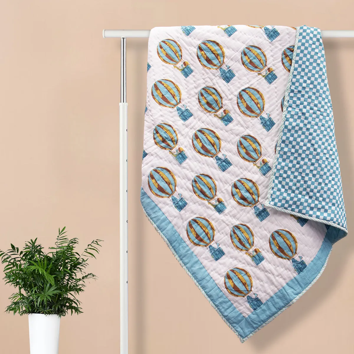 Kicks & Crawl - Fly High Quilted Thick Blanket