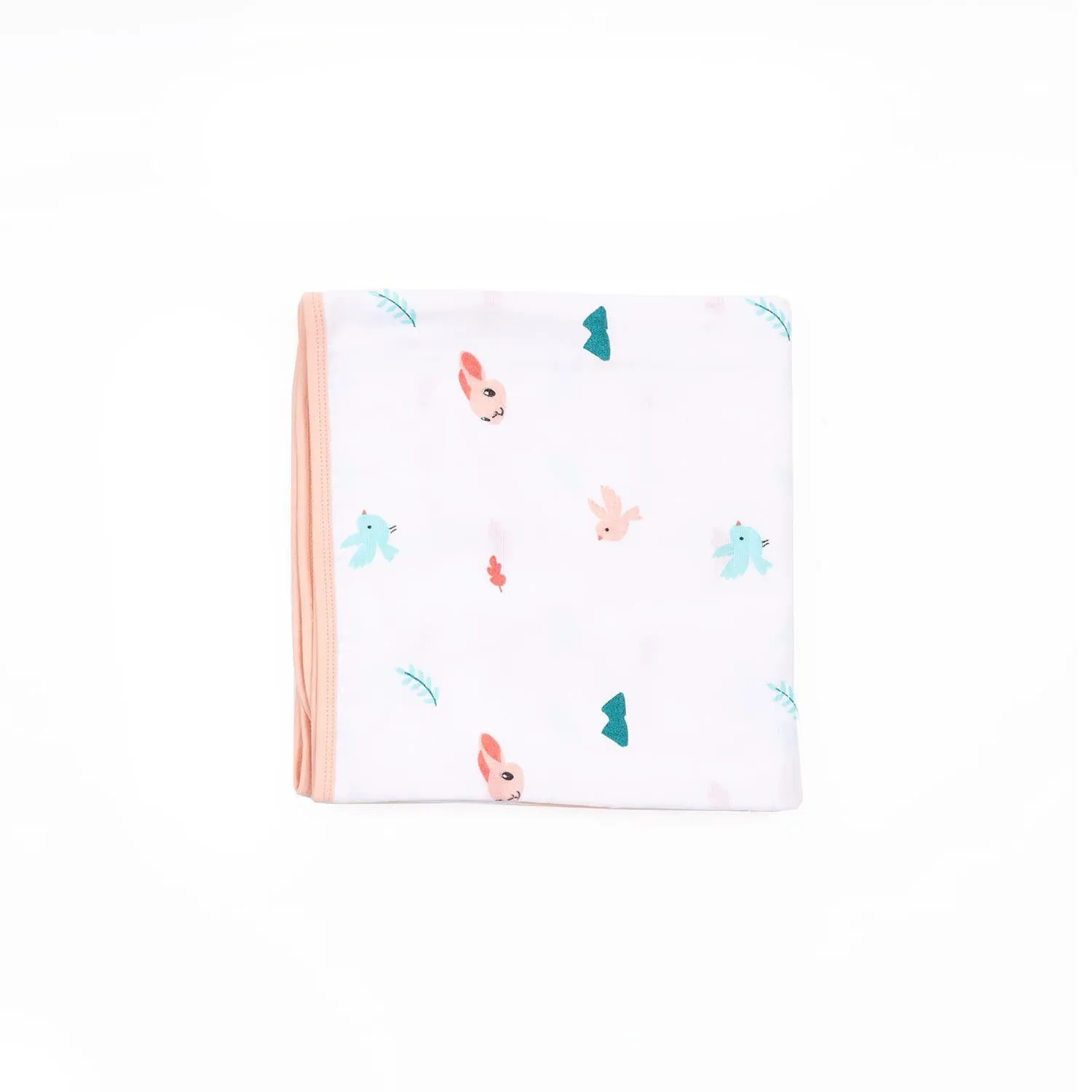 Kicks & Crawl - Pink Bunnies Organic Reversible Blanket