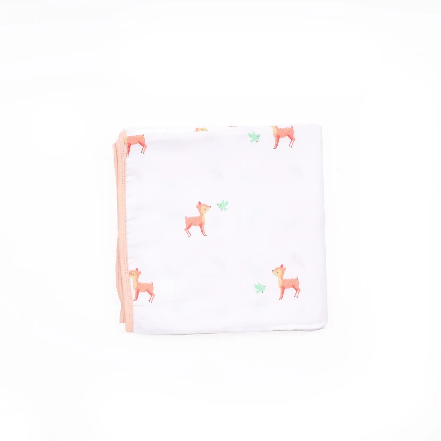 Kicks & Crawl - Pink Deer Organic Reversible Blanket
