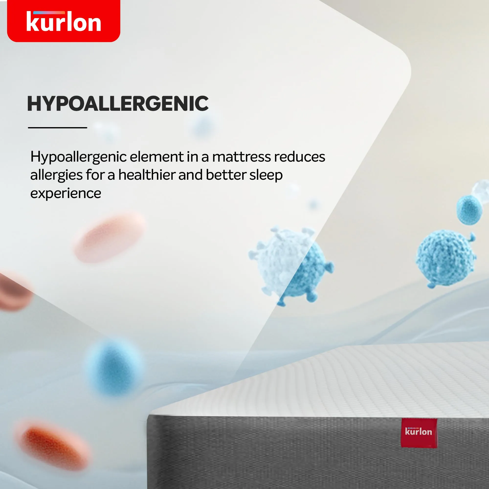 Kurl-On Orthopedic Mattress | High Density (HR) Foam | Memory Foam | Medium Firm | Back & Spine Support | Queen Size Mattress | 78x60x6 | 10 Yrs Warranty
