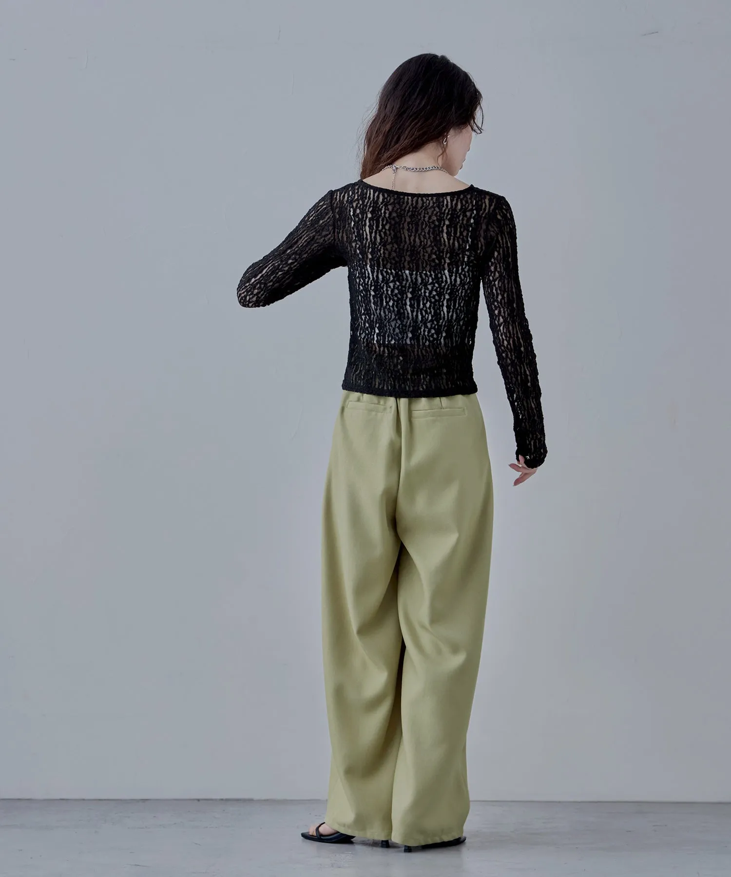 Lace compact cardigan