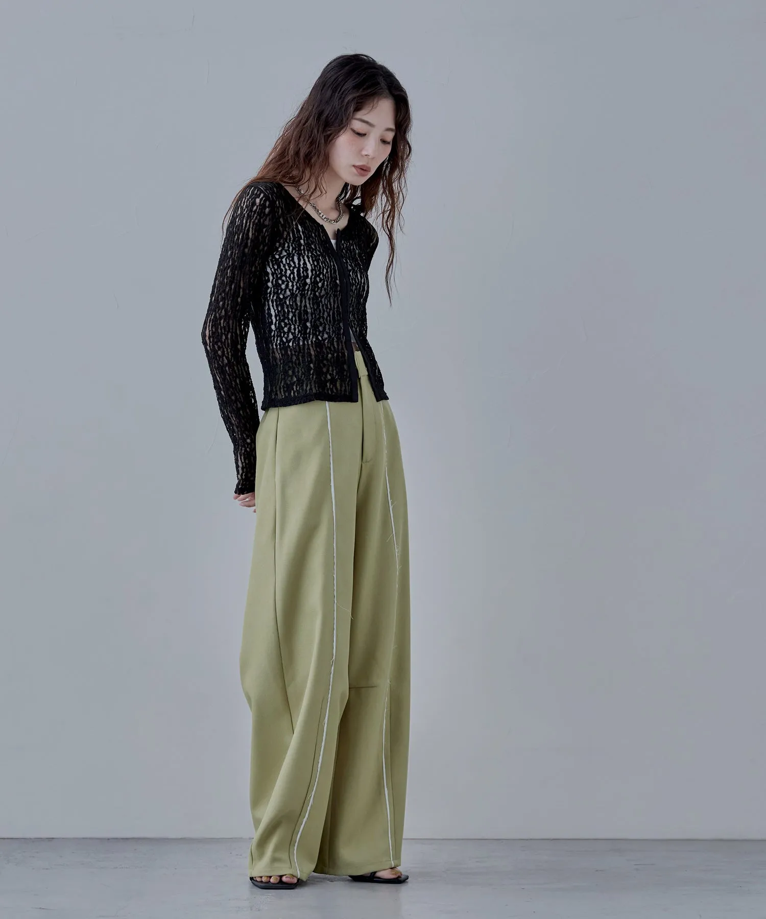 Lace compact cardigan