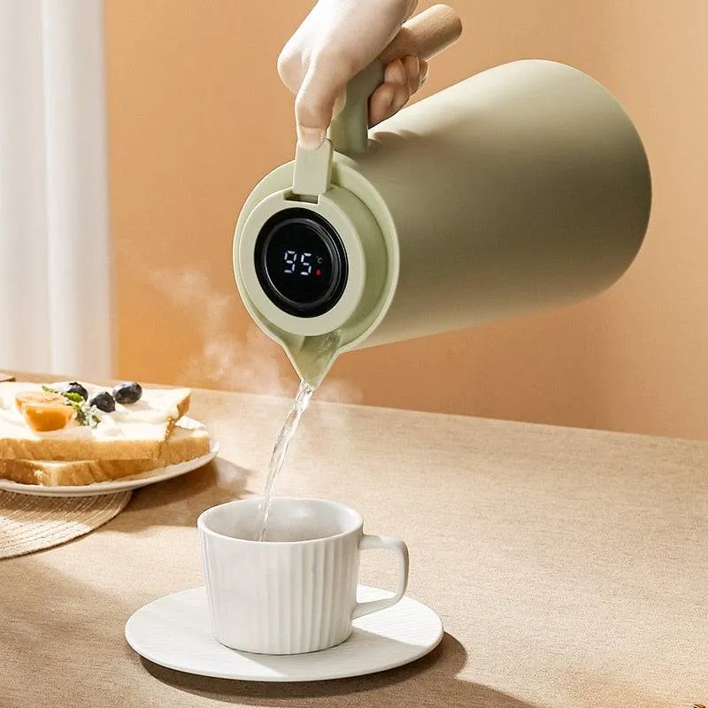 Large Capacity Insulation Kettle One Key Temperature Display Insulation Thermos Bottle Household Leakproof Insulation Water Pot