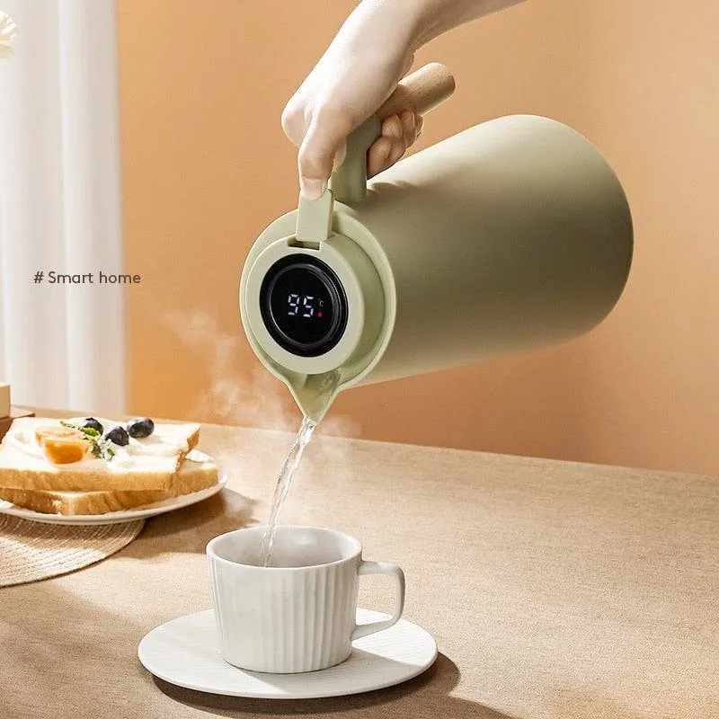 Large Capacity Insulation Kettle One Key Temperature Display Insulation Thermos Bottle Household Leakproof Insulation Water Pot