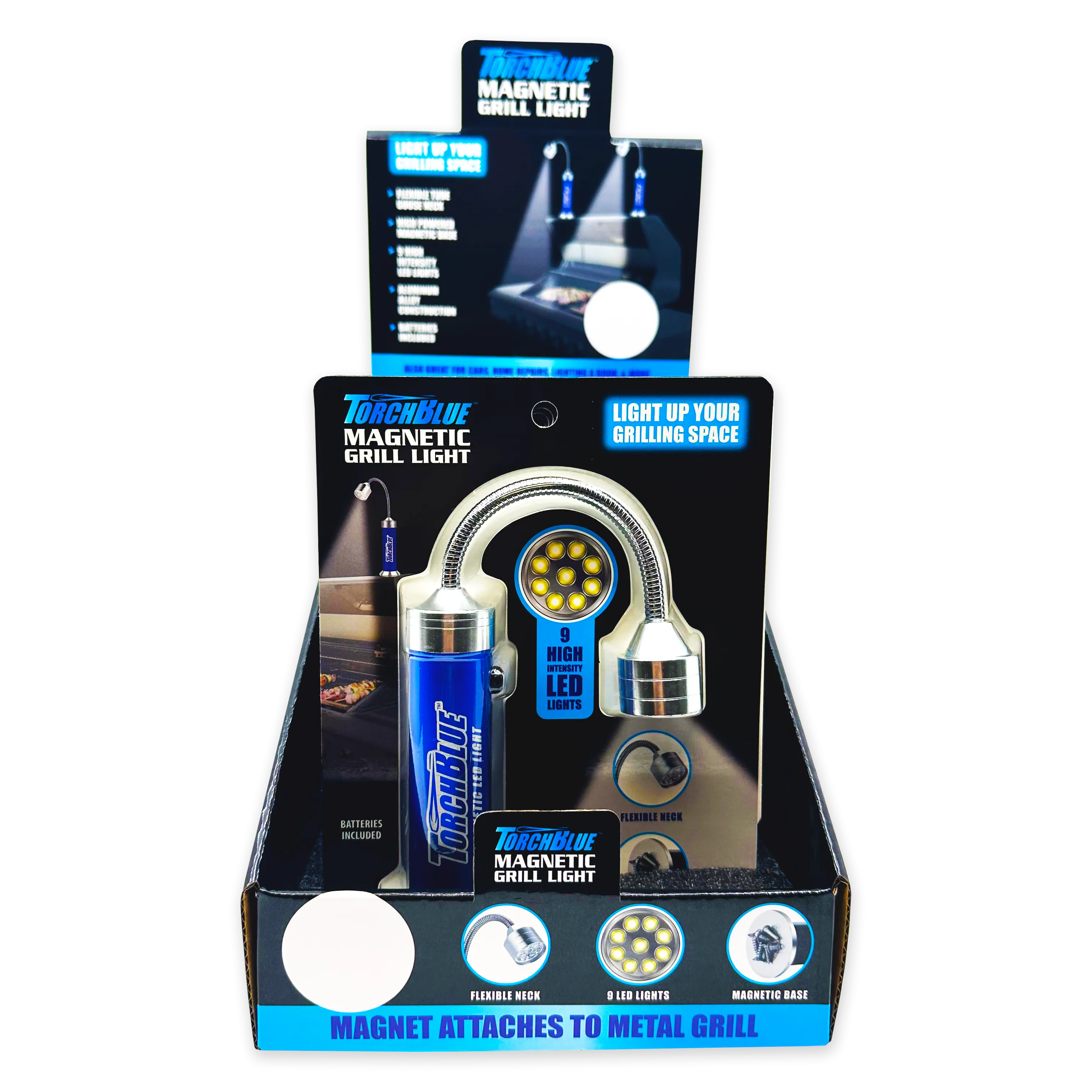 LED Grill Light with Magnetic Stand - 6 Pieces Per Retail Ready Display 23848