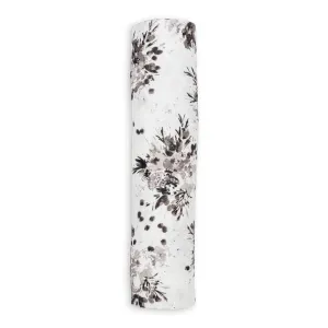 Lulujo Bamboo Muslin Swaddle - Black Floral