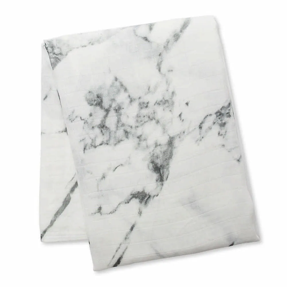 Lulujo Modern Collection Bamboo Muslin Swaddle - Marble
