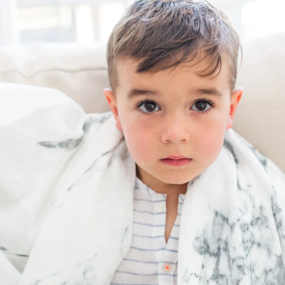 Lulujo Modern Collection Bamboo Muslin Swaddle - Marble