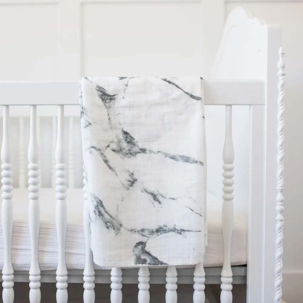 Lulujo Modern Collection Bamboo Muslin Swaddle - Marble