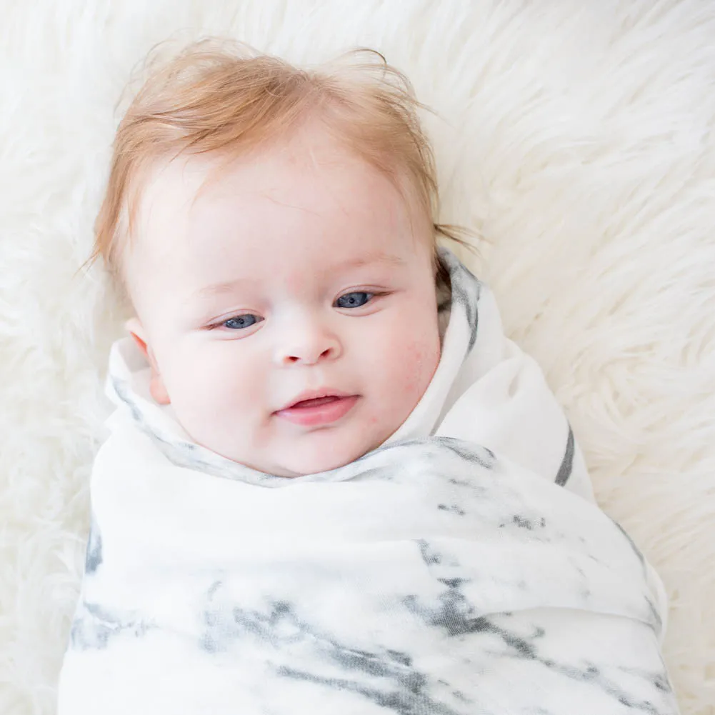 Lulujo Modern Collection Bamboo Muslin Swaddle - Marble