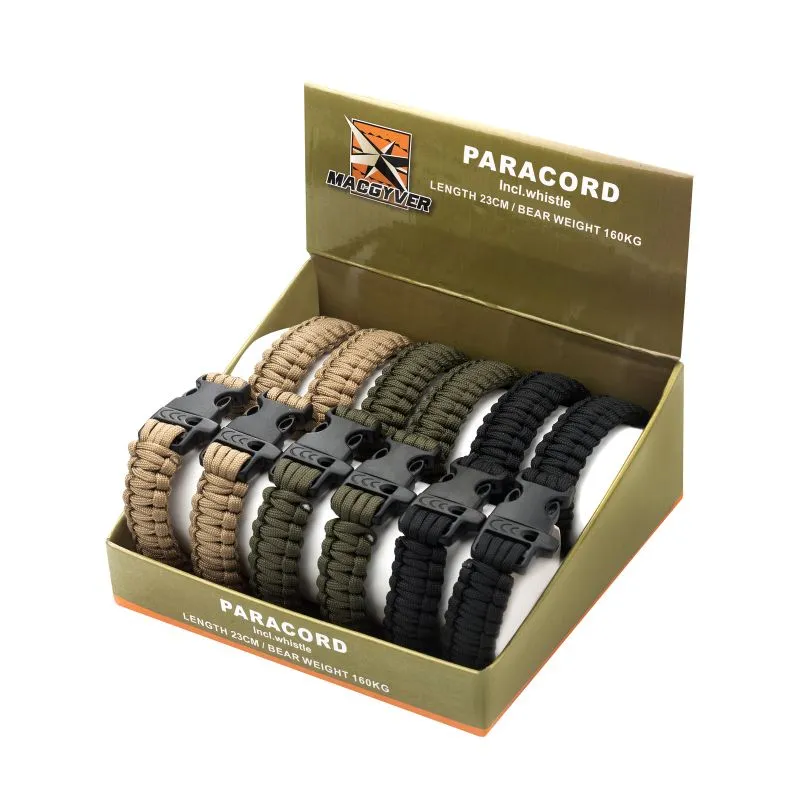 Macgyver Survival Bracelet - Black