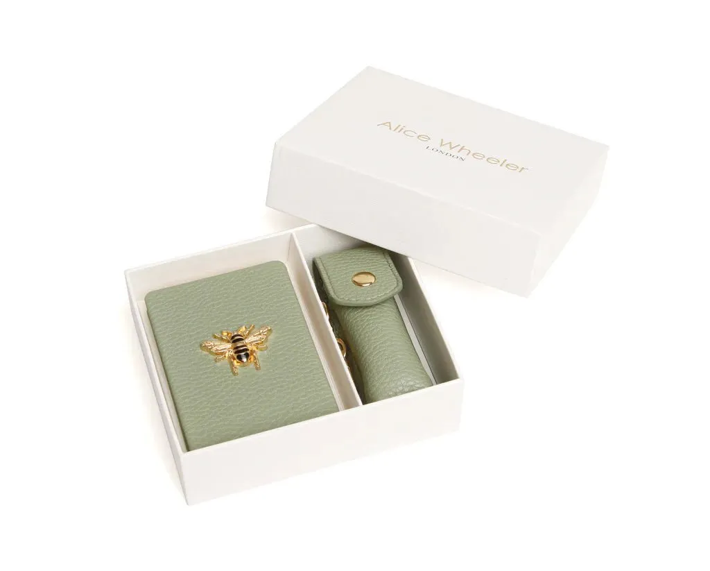 Mirror & Lipstick Holder Set Sage